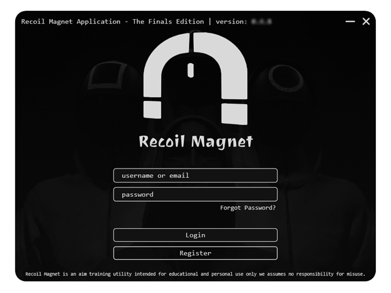 Login screen screenshot